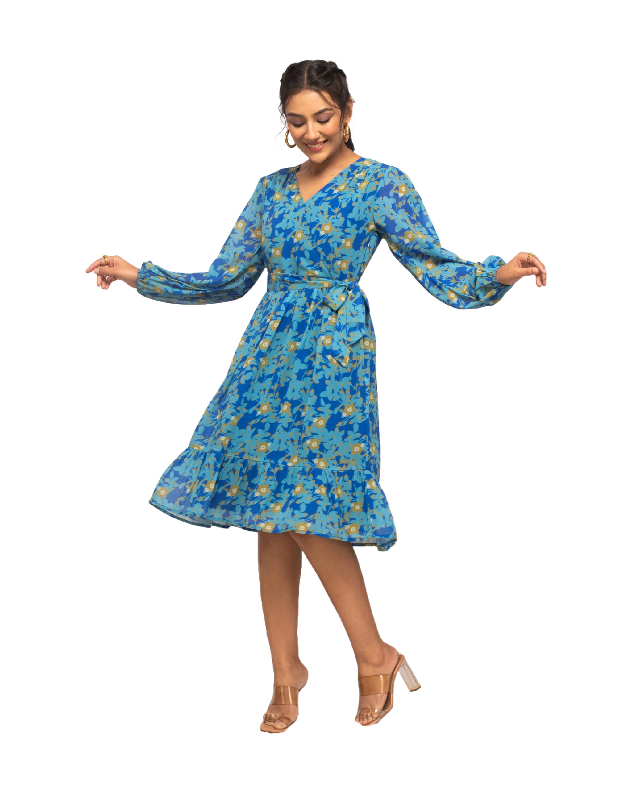 fiorra Women's Fit And Flare Knee Length Dress-picture-57
