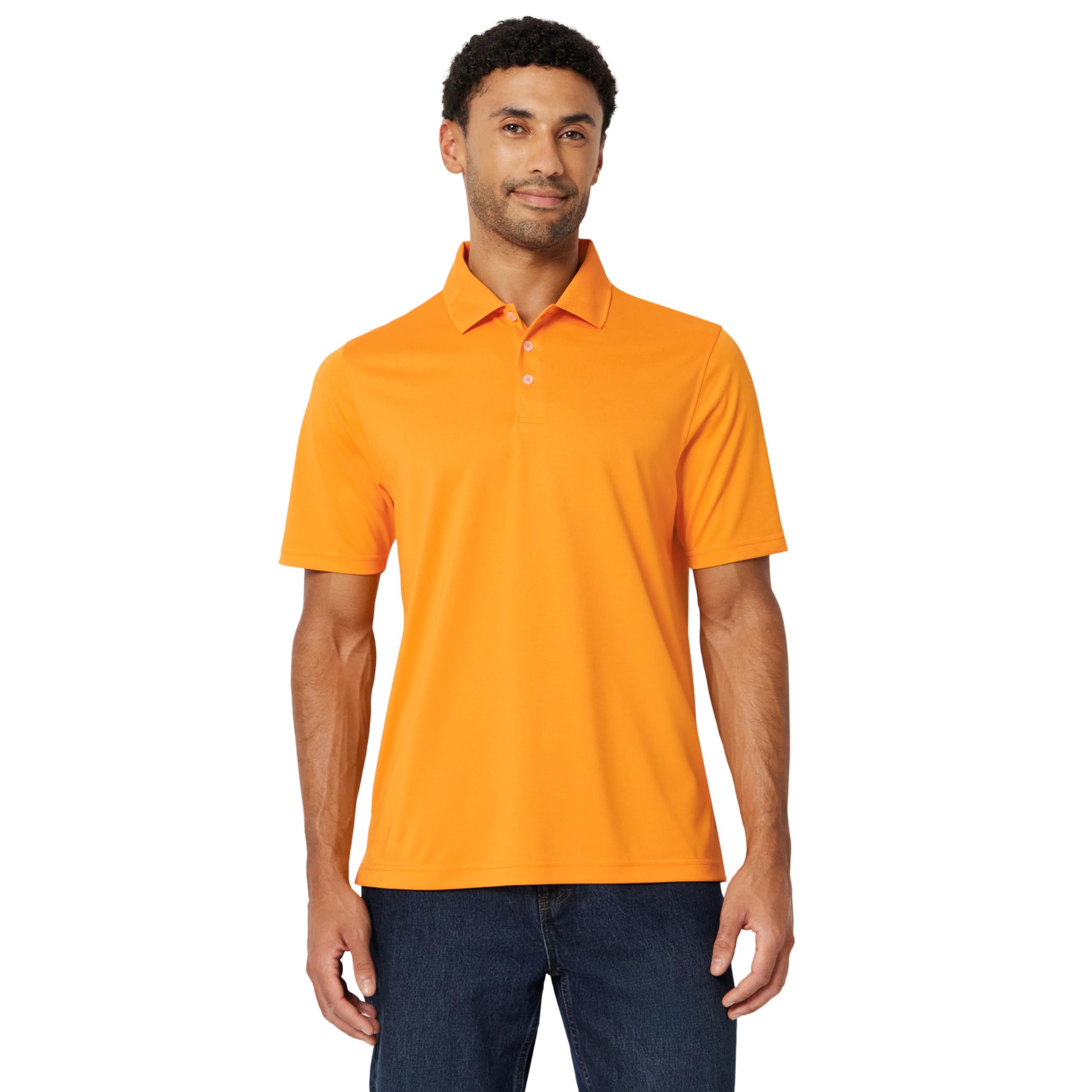 Amazon Essentials Men's Regular Fit Golf Polo Shirt, Moisture-Wicking Quick Dry, Recycled Polyester, Short Sleeve