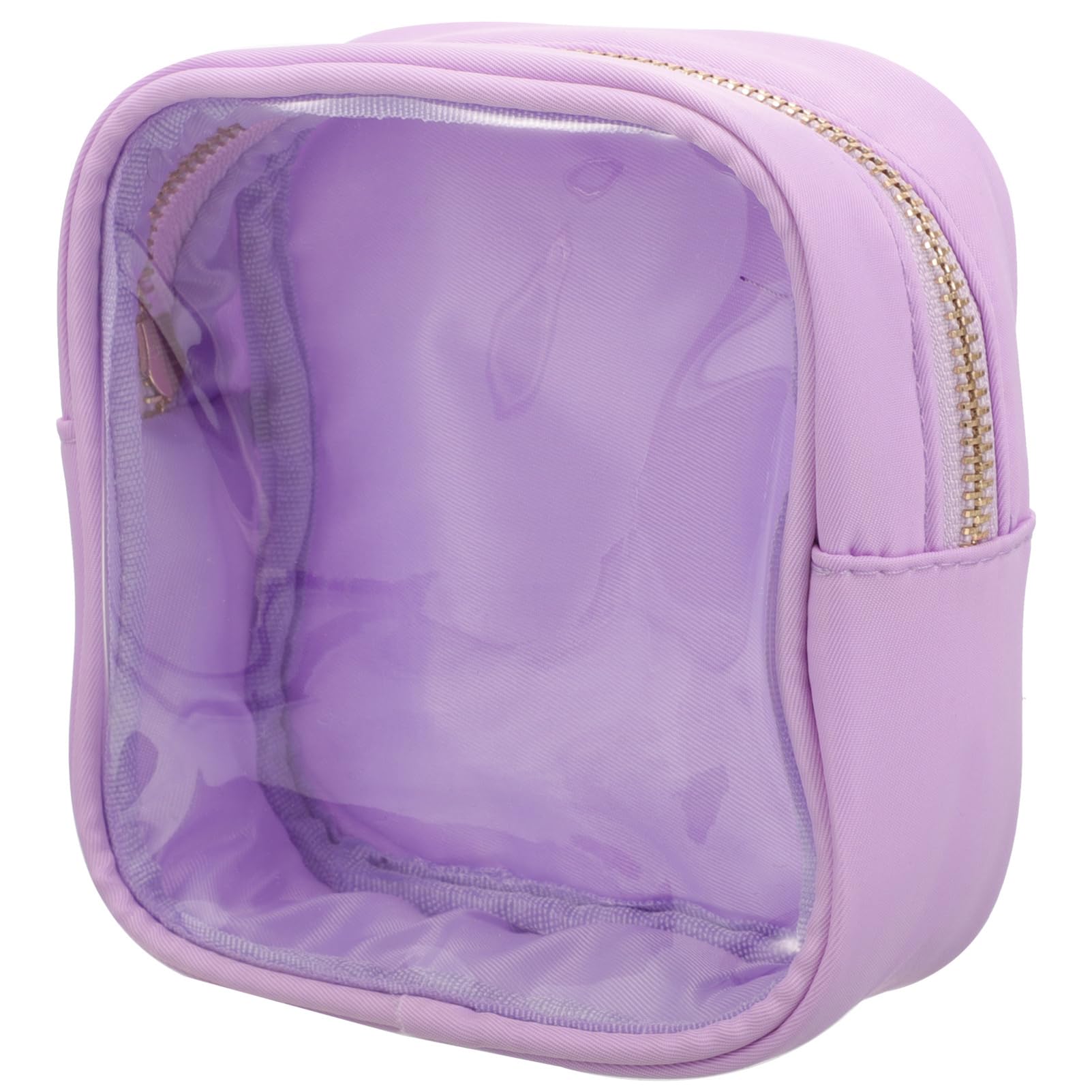 LIFKOME cosmétique couleur bonbon pochette organisateur de voyage pochette transparente voyage trousses de maquillage transparentes trousse cosmétique de voyage PVC Violet