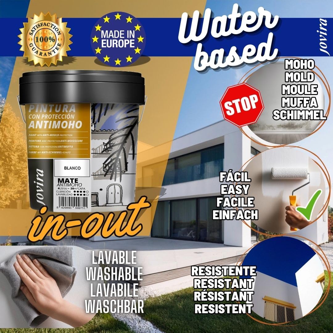 JOVIRA PINTURAS Peinture Anti-Moisissures Mat Blanc 750ml