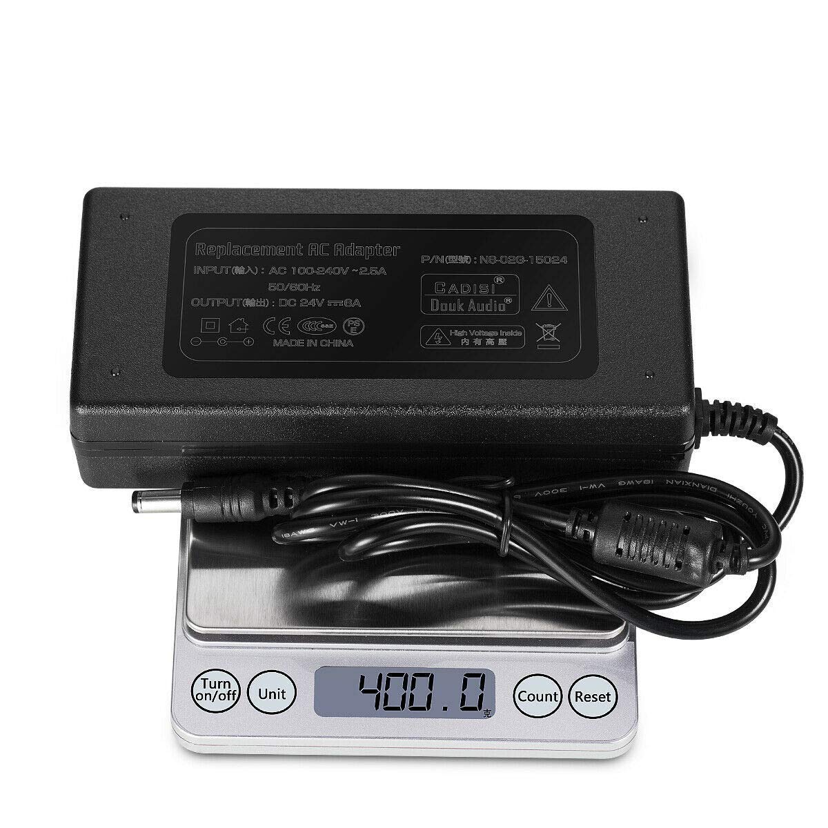 Adaptateur d'alimentation Nobsound DC 24V @ 6A 150W; Brique d'alimentation AC100 ~ 240V pour amplificateur