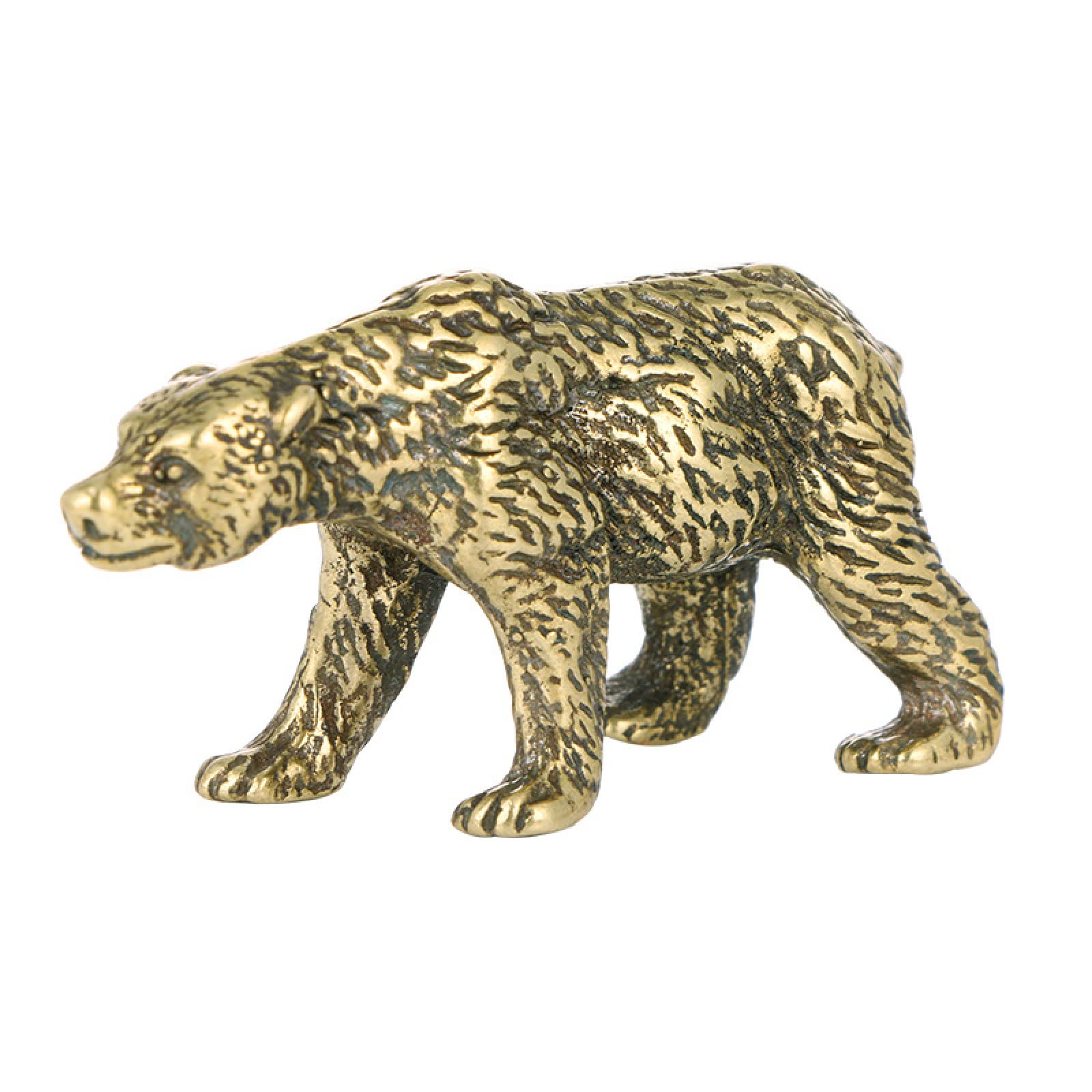 AMUCK Vintage Messing Eisbär Figuren Desktop Ornament Heimdekoration Handwerk Zubehör Kleintier Statue Spielzeug Geschenke