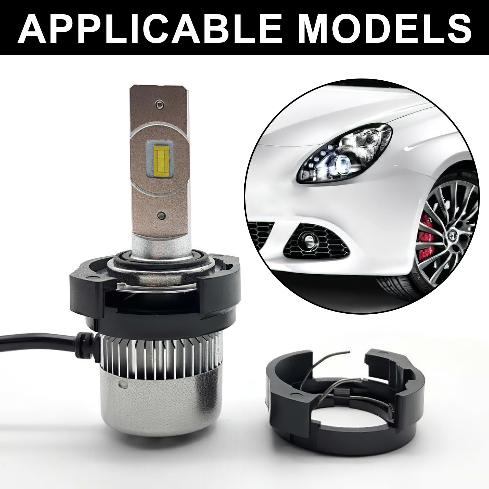 Portalampada Adattatore H7 Con Kit LED - Compatibile Con Tigre Ala, Magotano E Modelli Dal 2007 - Foto 2