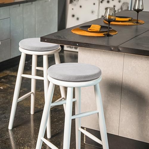 Miniatura 6 de Cojines de taburete de bar de 15 pulgadas, cojín redondo de espuma viscoelástica, cojines de taburete circulares antideslizantes, cojín de silla