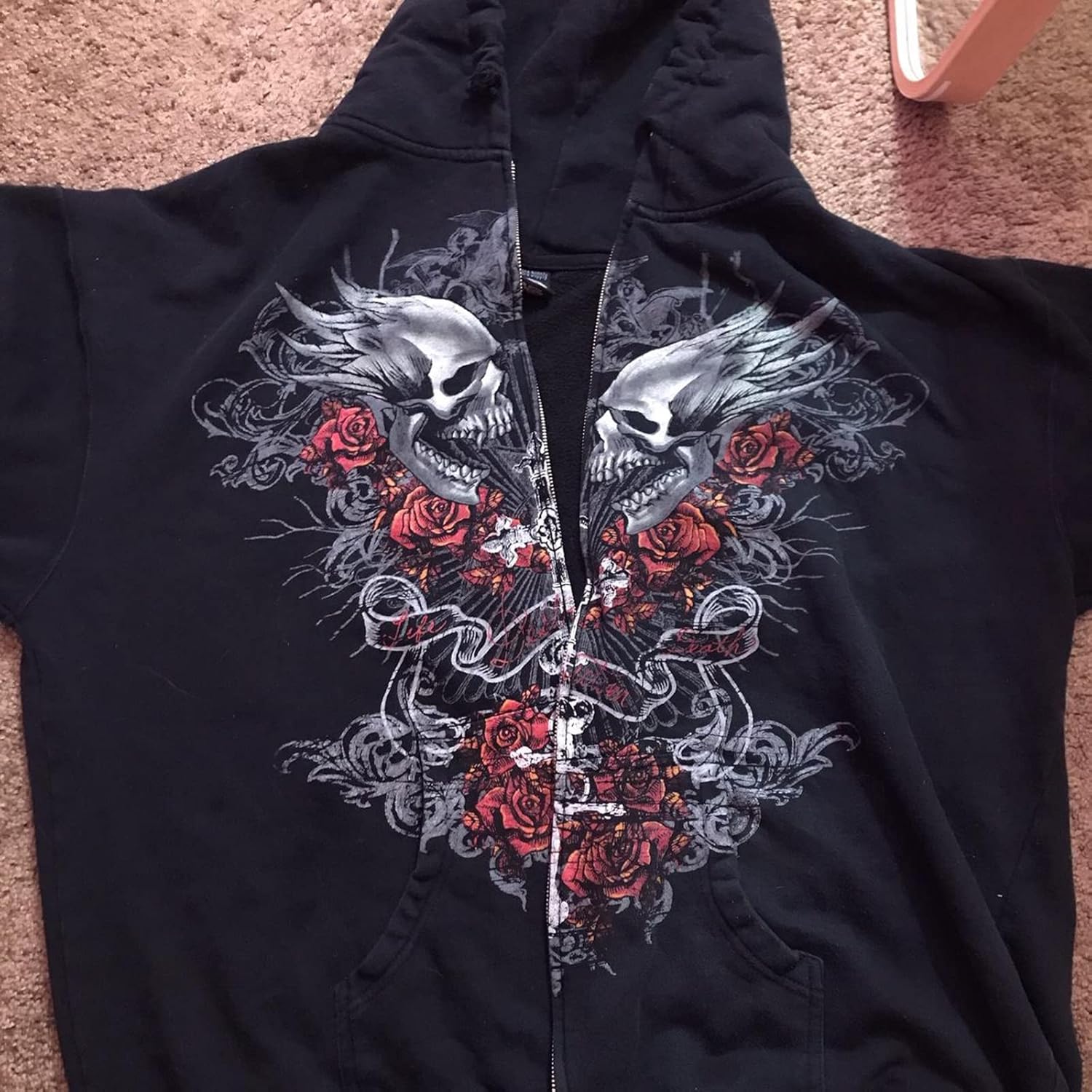 Yuemengxuan Womens Y2K Zipper Hoodie Long Sleeve Sweatshirt Harajuku Punk Grunge Tops Oversized Vintage Streetwear - Image 4