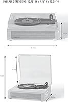 Vista 9 de Tocadiscos Crosley CR6042A-NA Scout de 3 velocidades con Bluetooth y bocinas integradas, color natural