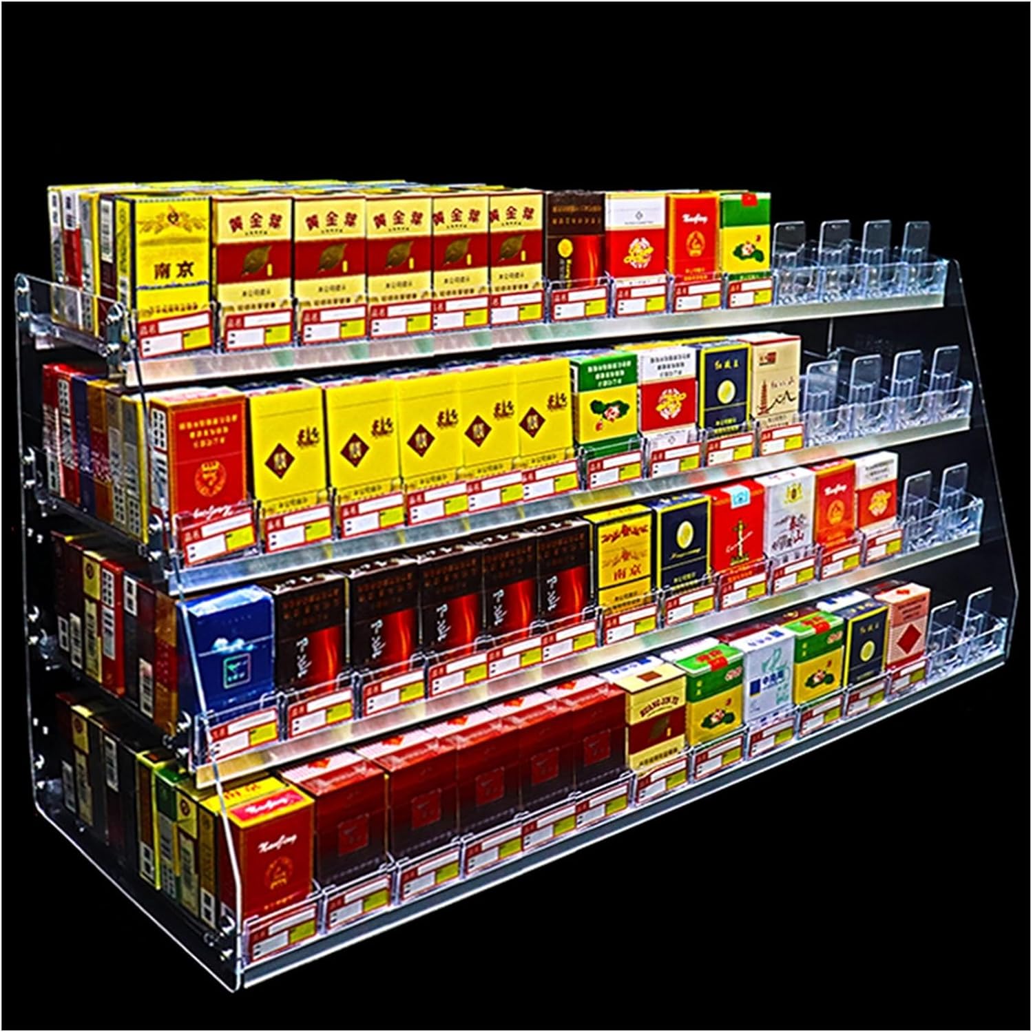 Cigarettes Display Rack, Cigar Blunt Wraps Or Candy Display Case, Automatic Cigarette Display Holder Showcase, Market Supermarket Store Retail Cabinet, Cigarettes Organizer ( Color : Clear , Size : 36