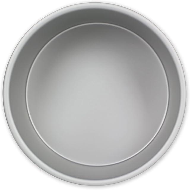 PME RND062 Anodised Aluminium Round Cake Pan 6 x 2-Inch Deep , Silver