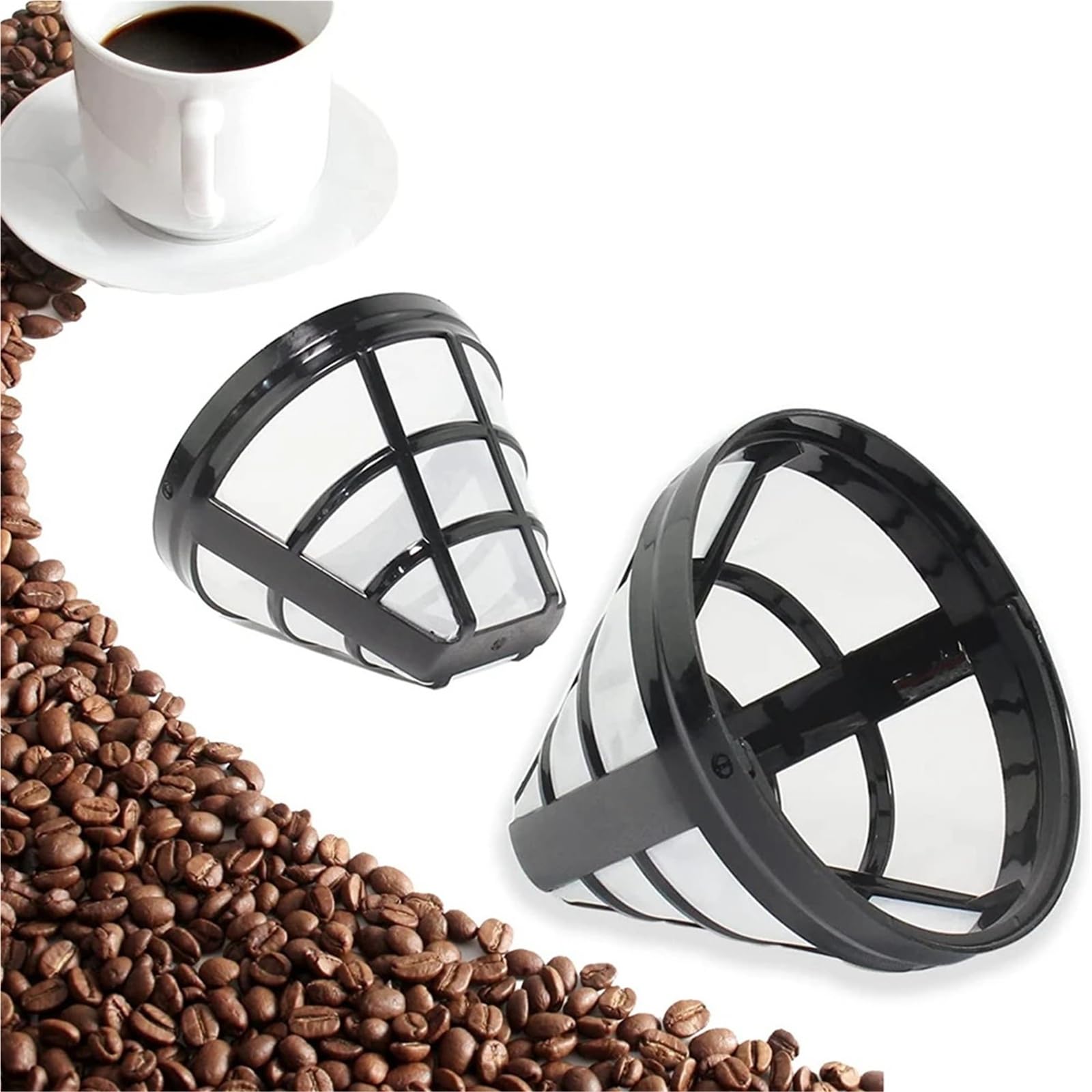 Lot de 2 filtres anti-goutte de rechange pour machine à café HD7751, 8 à 12 tasses