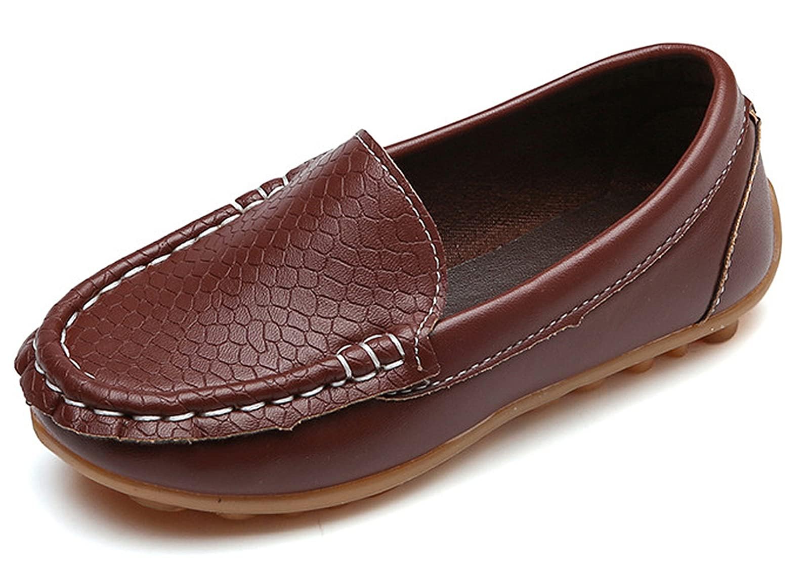 Vorgelen Mocasines de Cuero para Niños Moda Casual Zapatos del Barco Chicos Chicas Linda Comodidad Loafers Antideslizante Zapatos para Caminar