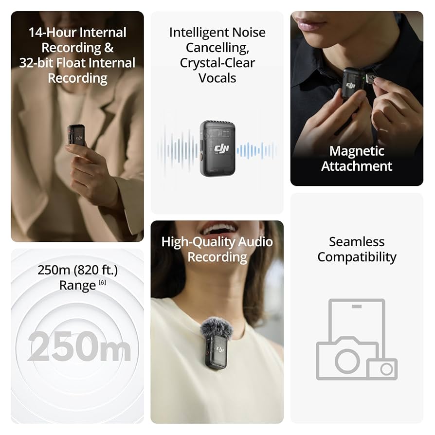 DJI Mic ワイヤレスマイク　室内で2度使用のみ　欠品なし Amazon.co.jp: DJI Mic 2（トランスミッター×1 + レシーバー×1