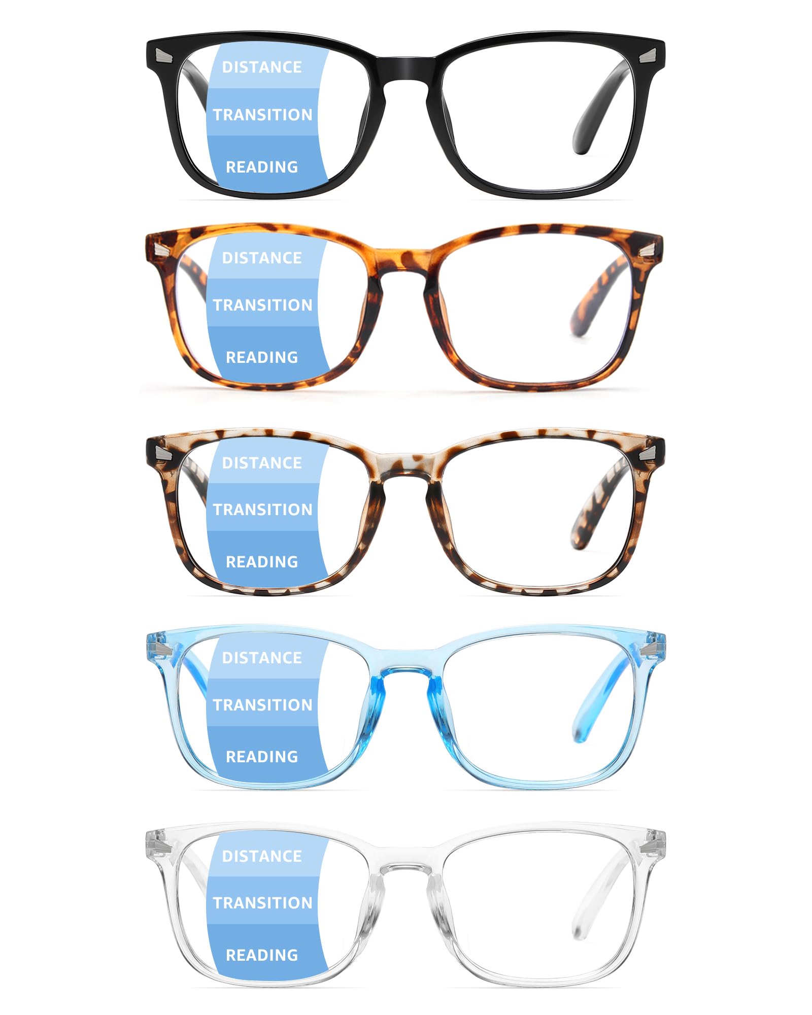 CCVOO 5 Pack Reading Glasses Blue Light Blocking Women/Men, Anti UV Ray