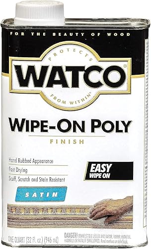 Rust-Oleum Watco 68141 - Acabado de poliuretano, cuarto de galón, satinado