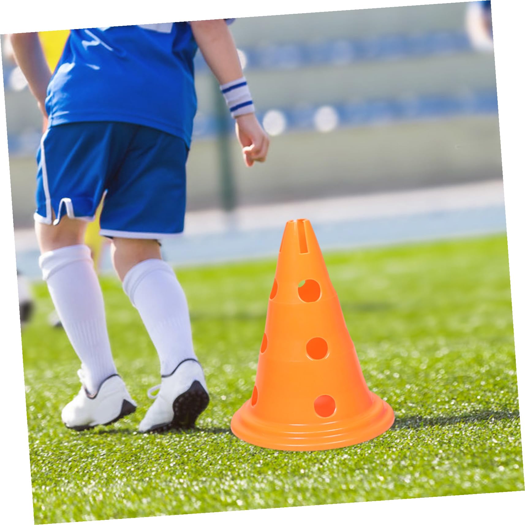 Abaodam 5 Piezas Conos de Fútbol Entrenamiento Conos Agilidad Deportivos y Portátiles para Práctica Fútbol y Baloncesto Marcadores de Campo Resistentes y Seguros