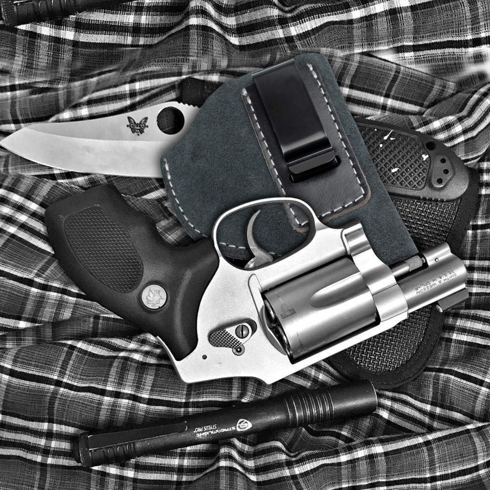 Fondina da caccia Vera pelle scamosciata Pistola per J Frame Revolver Taurus S&W Fondina IWB tattica nascosta cintura