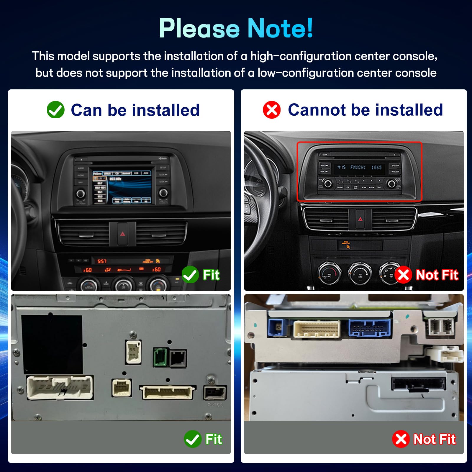 2GB+64GB Autoradio Android per Mazda CX-5 2012-2015 con CarPlay&Android Auto Senza Fili, 9 Pollici Touchscreen Auto Radio con EQ DSP, WiFi, Navigazione GPS, FM RDS, Bluetooth+Telecamera di Retromarcia