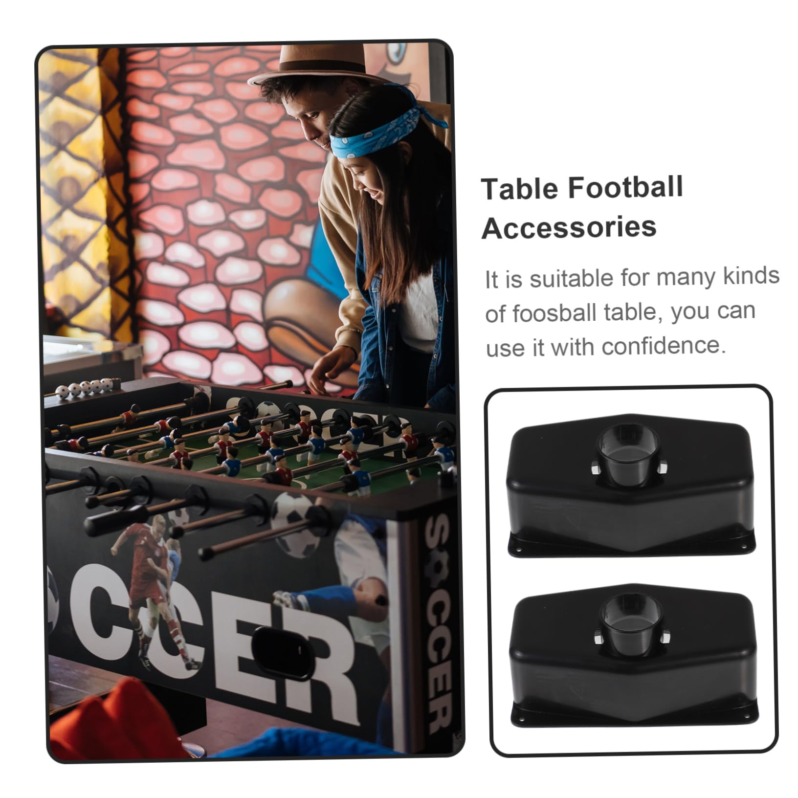 Abaodam Accesorios De Mesa Equipos De Futbolín Partes De Futbol Accesorios para Mesa De Futbolín Accesorio De Futbolín Accesorios De Futbolín Plástico Ecológico Negro