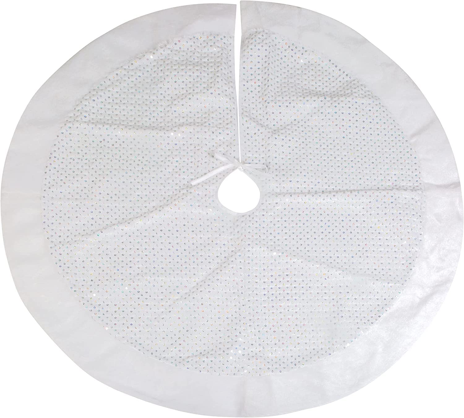 Christmas Sequin Plush Tree Skirt from B&Q