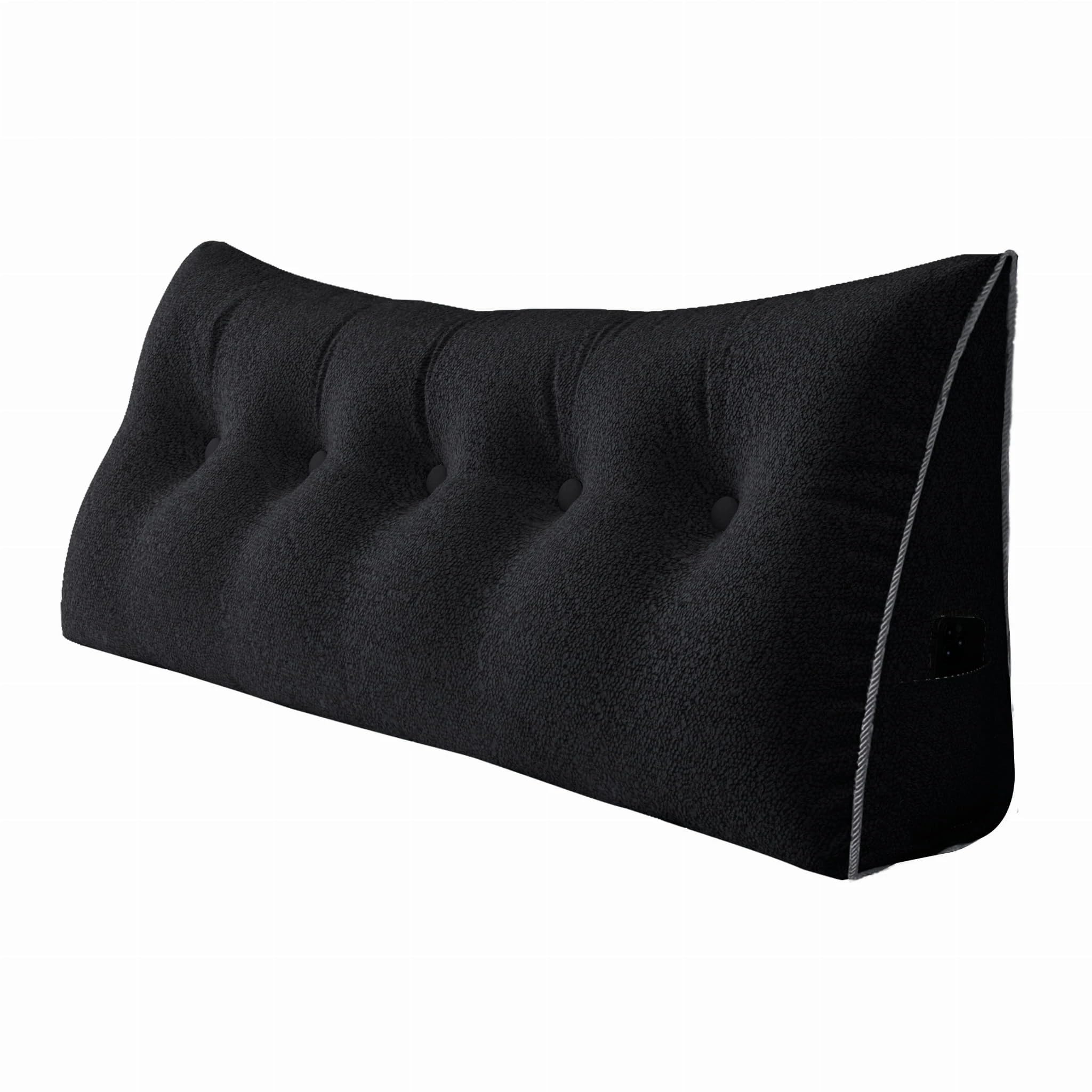 Pillow Palette Triangular Plush Cushion Black (200, cm, 50, cm, Triangular Plush Cushion, Black)