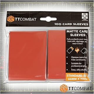 TT Combat Matte Card Sleeves - Red (100)