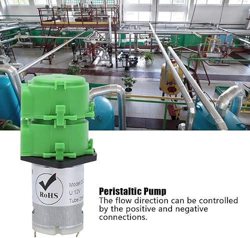 Miniatura 4 de Fafeicy Bomba peristáltica, bomba dosificadora de agua líquida de doble cabeza, para acuario de pecera, manguera de silicona de 0.079x0.157 in, con