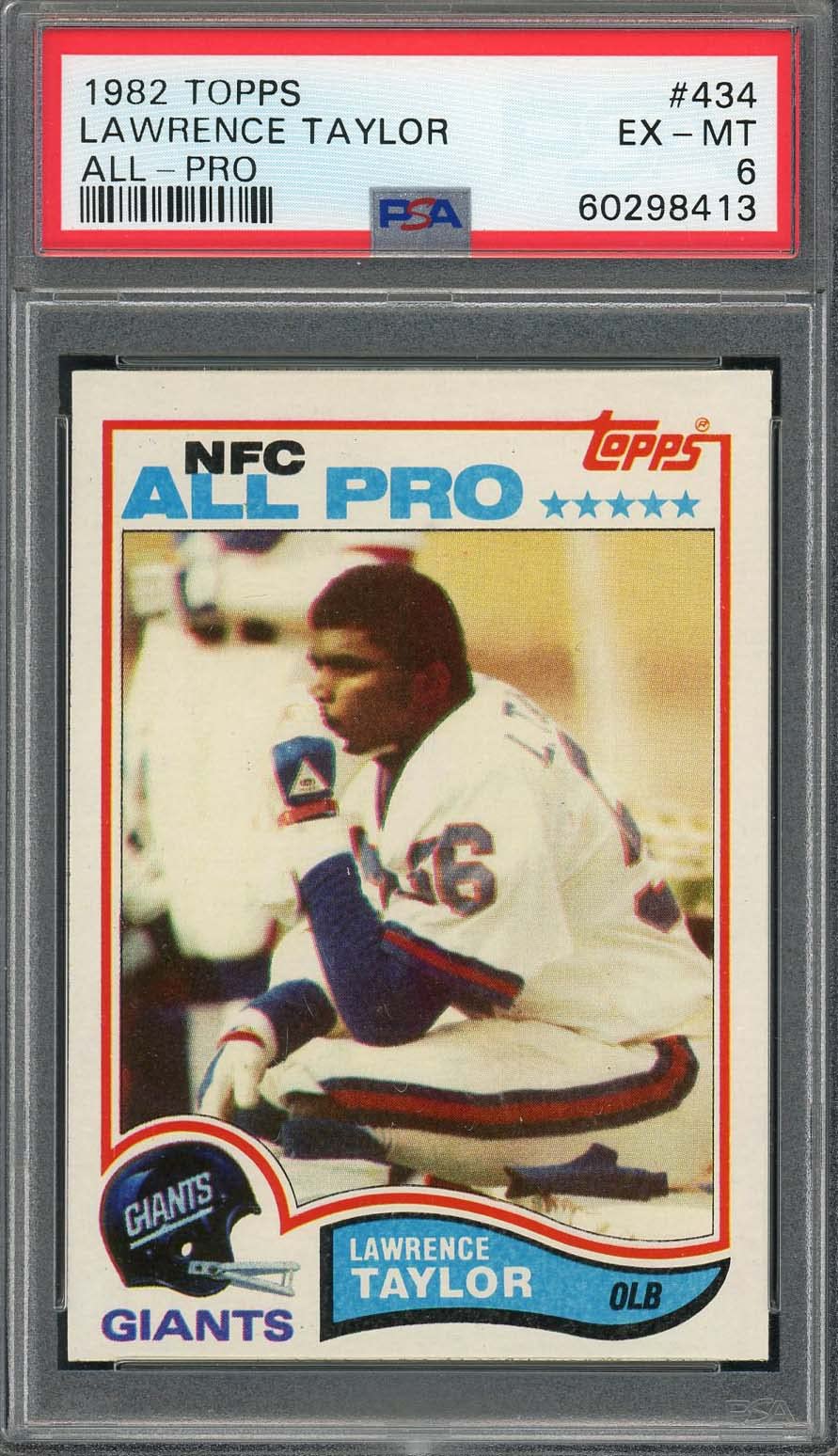 Amazon.com: Lawrence Taylor 1982 Topps All-Pro Football Rookie