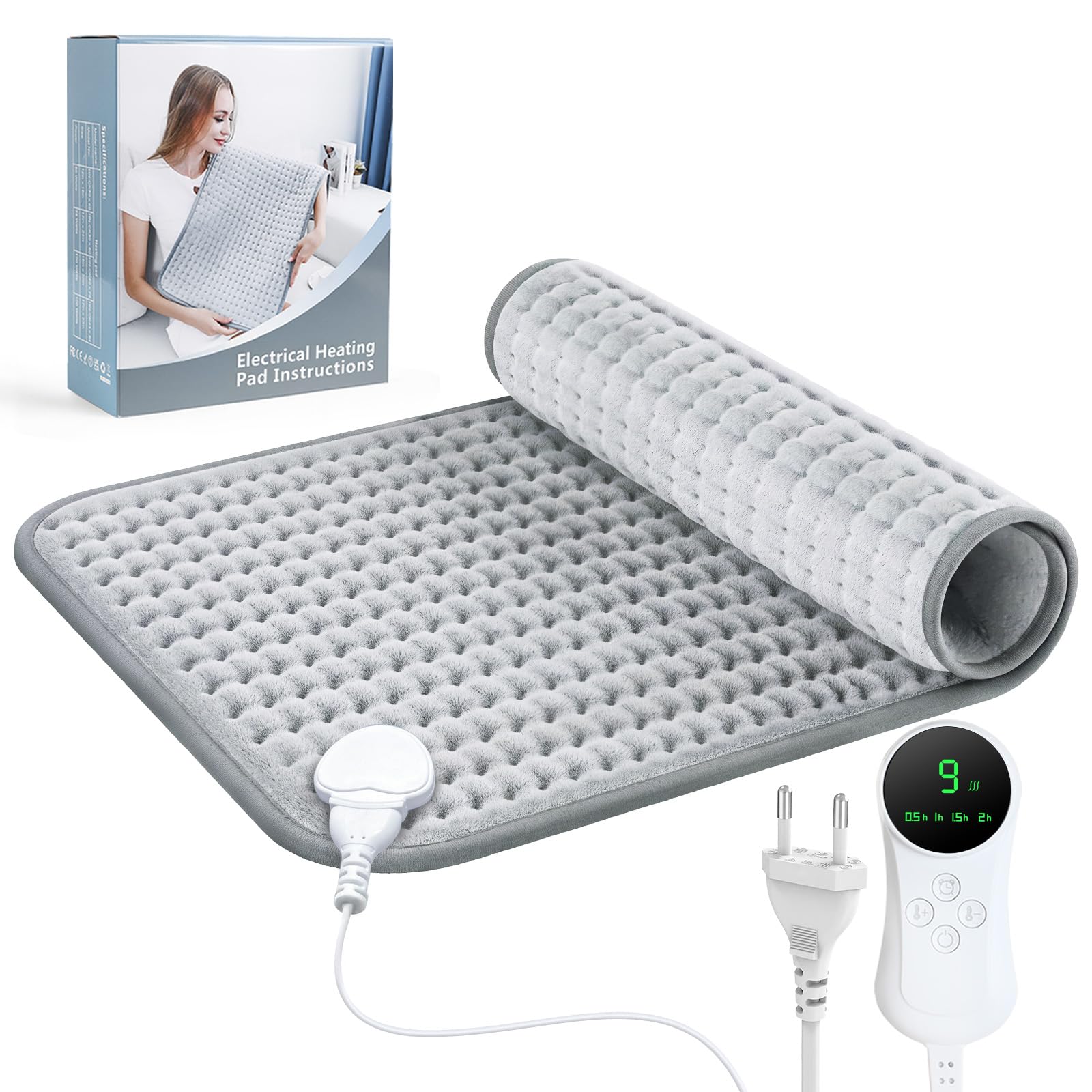 Manta Electrica Lumbar 43X84 cm Almohadilla eléctrica apagado automático