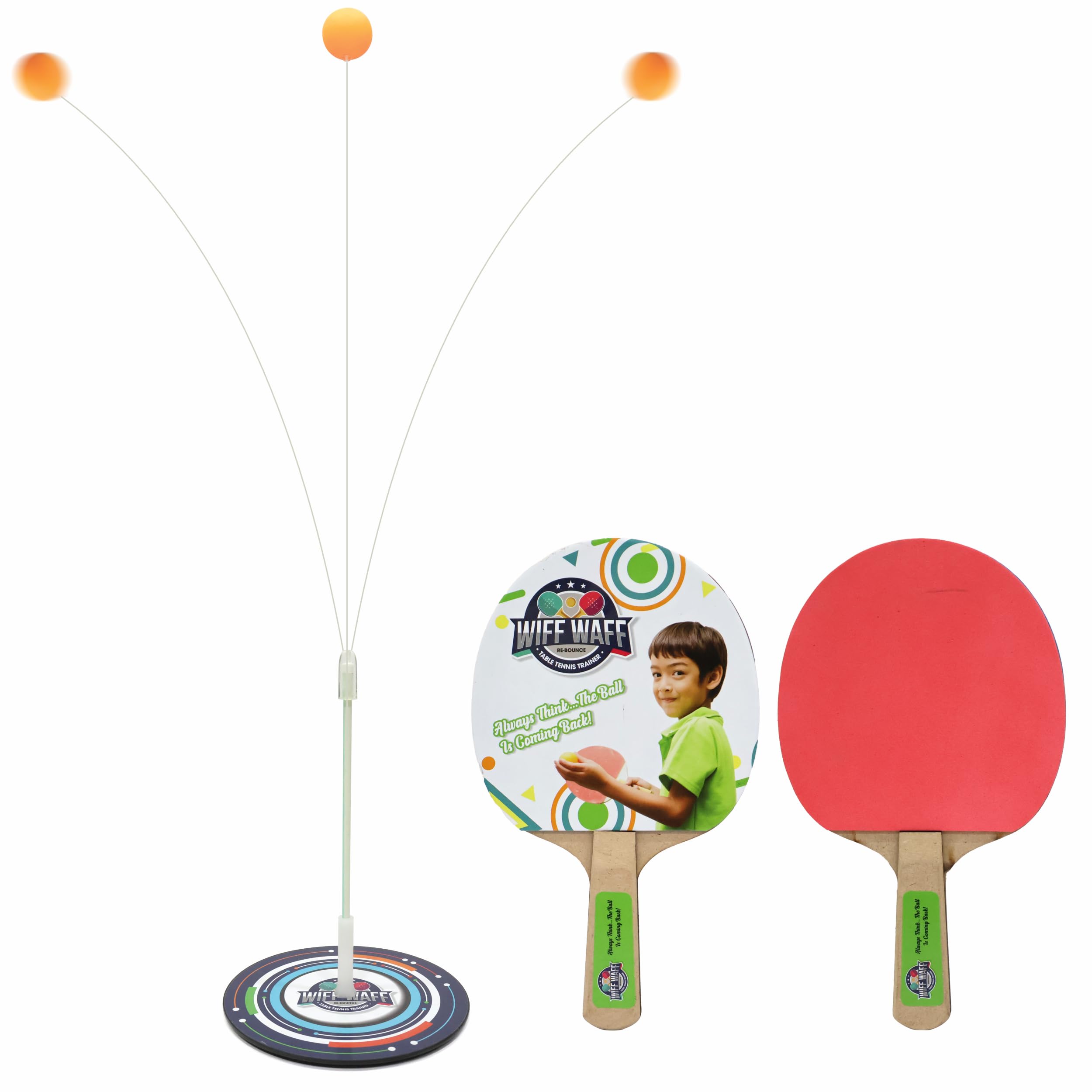 Chanak Table Tennis Trainer, Self Training with Elastic Soft Shaft Ping Pong Ball, Portable Wiff Waff Table Tennis Trainer for Indoor Outdoor Use, for Boys Girls, Above 5+ Age (B0D4QYM8BK) Amazon Price History, Amazon Price Tracker