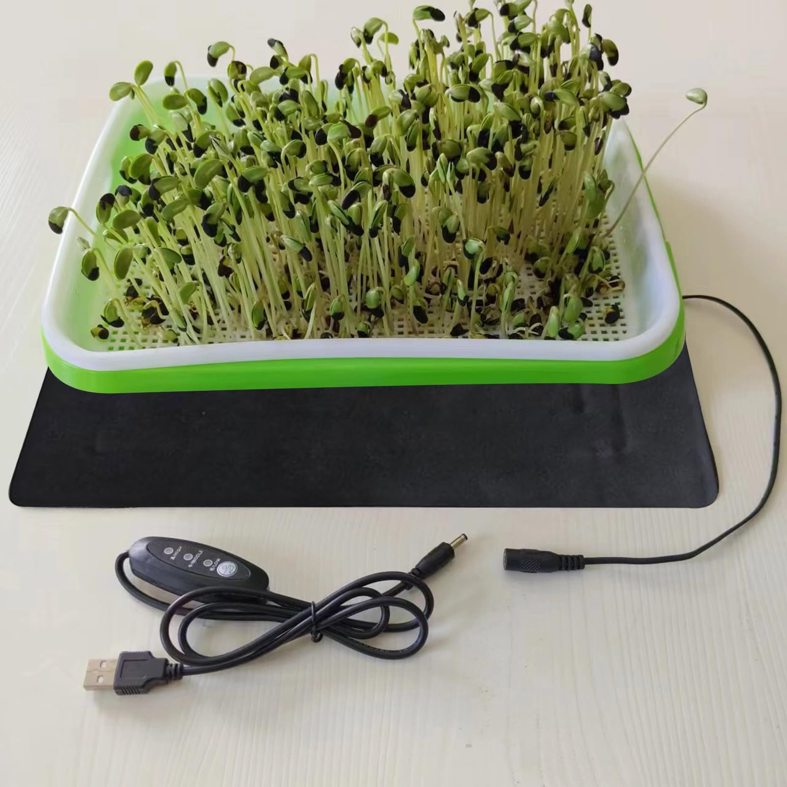 Tappetino Riscaldante USB Per Piante - 3 Livelli Di Temperatura, Impermeabile, Per Germinazione E Clonazione, Taglie 22x15.5 O 33x18 Cm