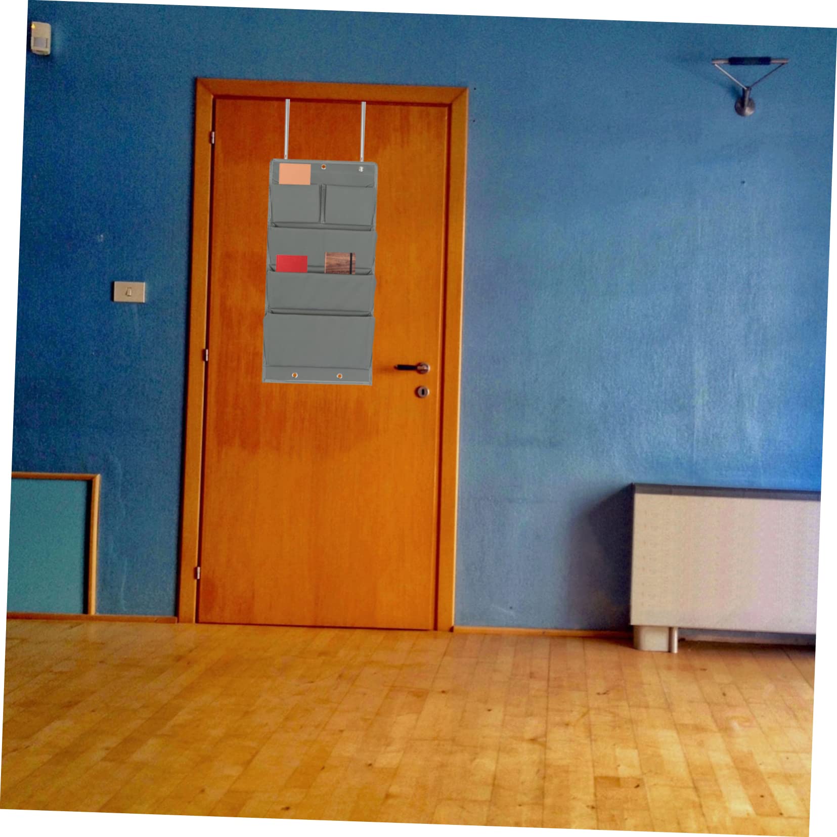 Organizer da Appendere alla Porta a 5 Tasche, 600d Oxford | Dietro L’anta, Grigio, Soluzione Multi-scomparto per Ordine e Spazio Extra in Camera o Dormitorio