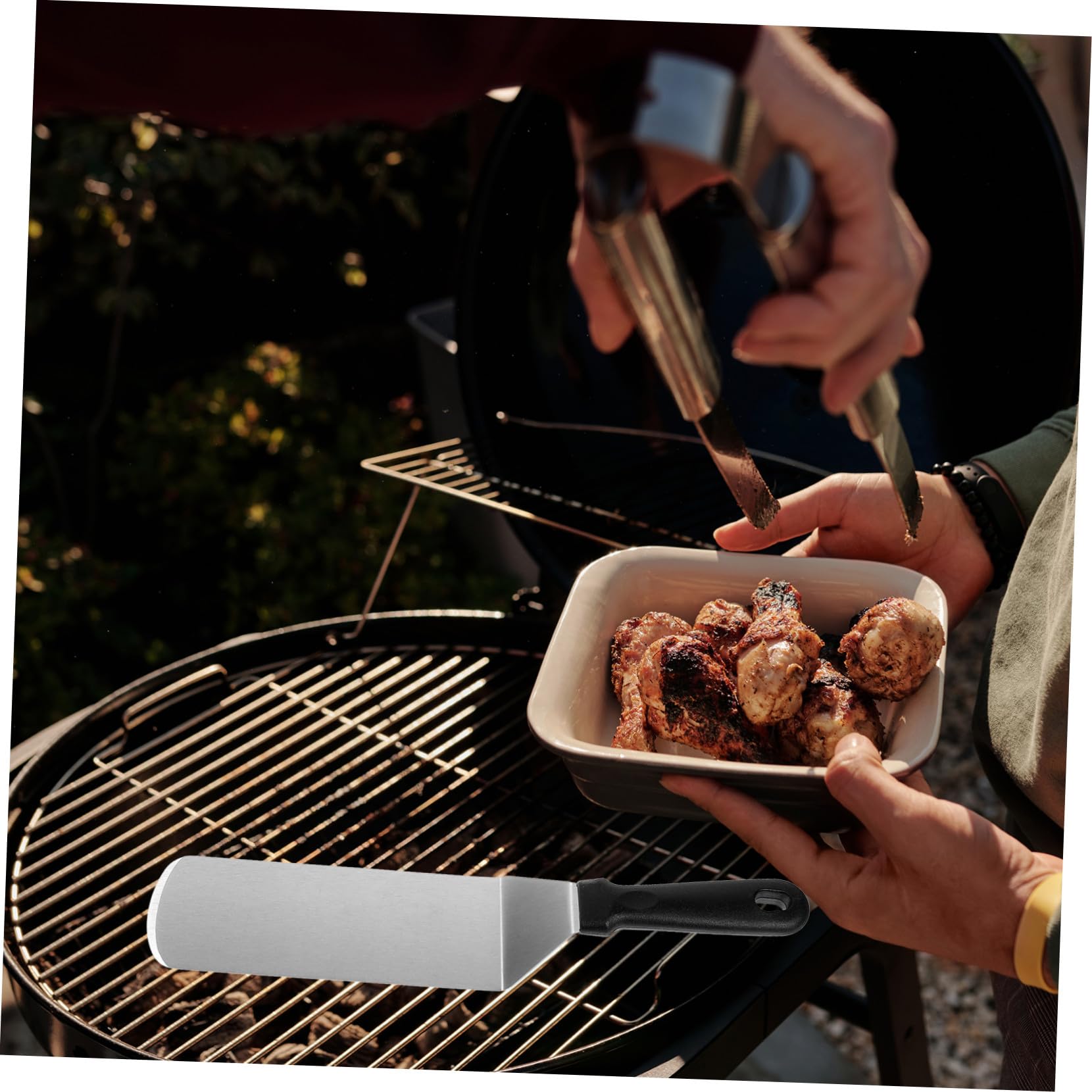 Spatules en Acier Inoxydable 3 Pièces Manches en Plastique Antidérapants, Spatules à Steak et Crêpes, Ustensiles Cuisine pour Maison et Restaurant, Adaptées pour Poêles