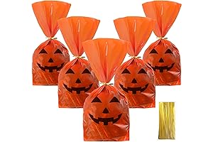 Outus Halloween Cellophane Favor Bags 50PCS