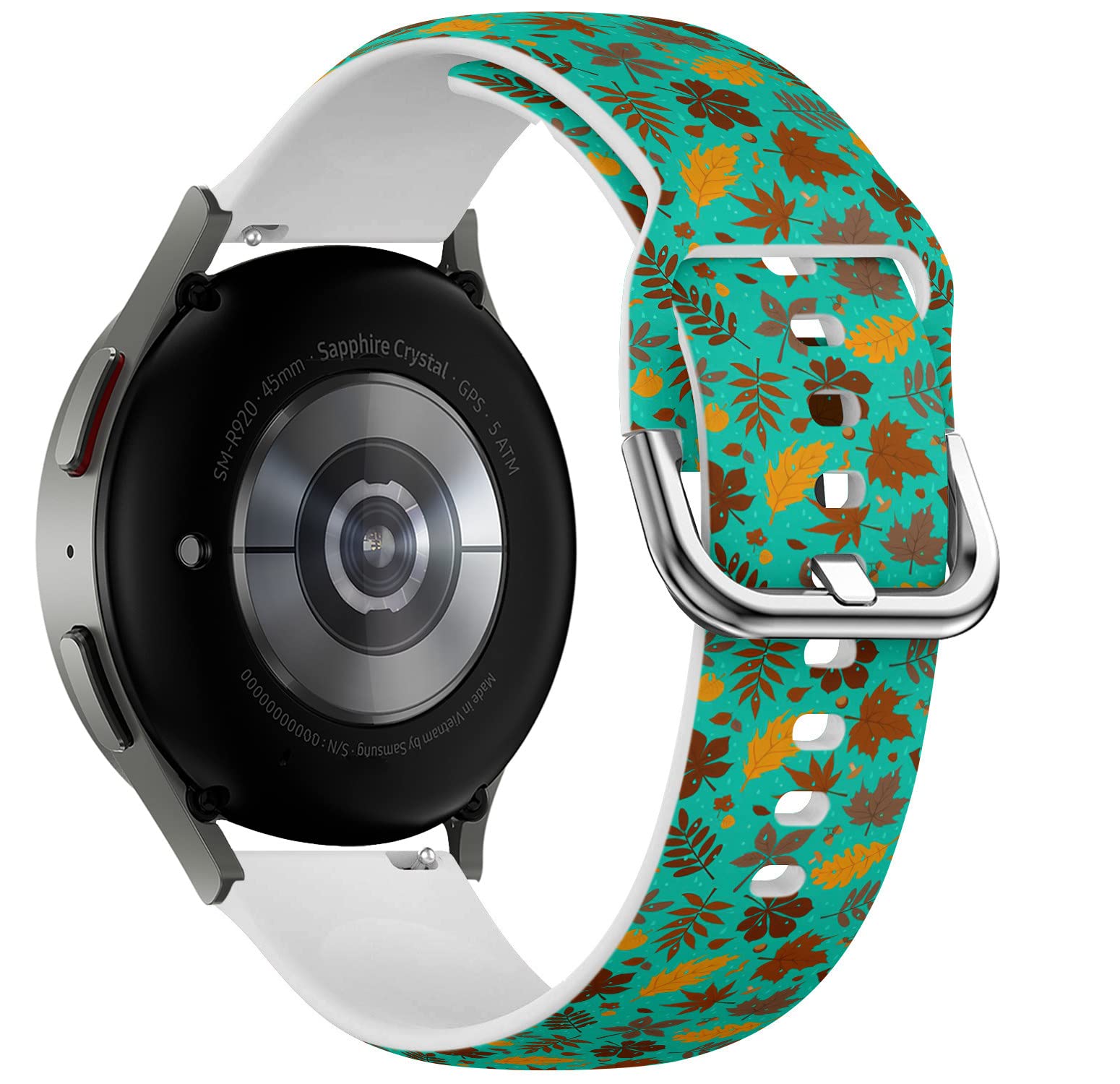 Honeexy Band, (Autumn Fall Leaves Pattern) Compatible with Samsung Galaxy Watch 6 / Classic, Galaxy Watch 5 / PRO, Galaxy Watch 4 Classic, Soft Silicone Watch Strap Wristband Smartwatch Band