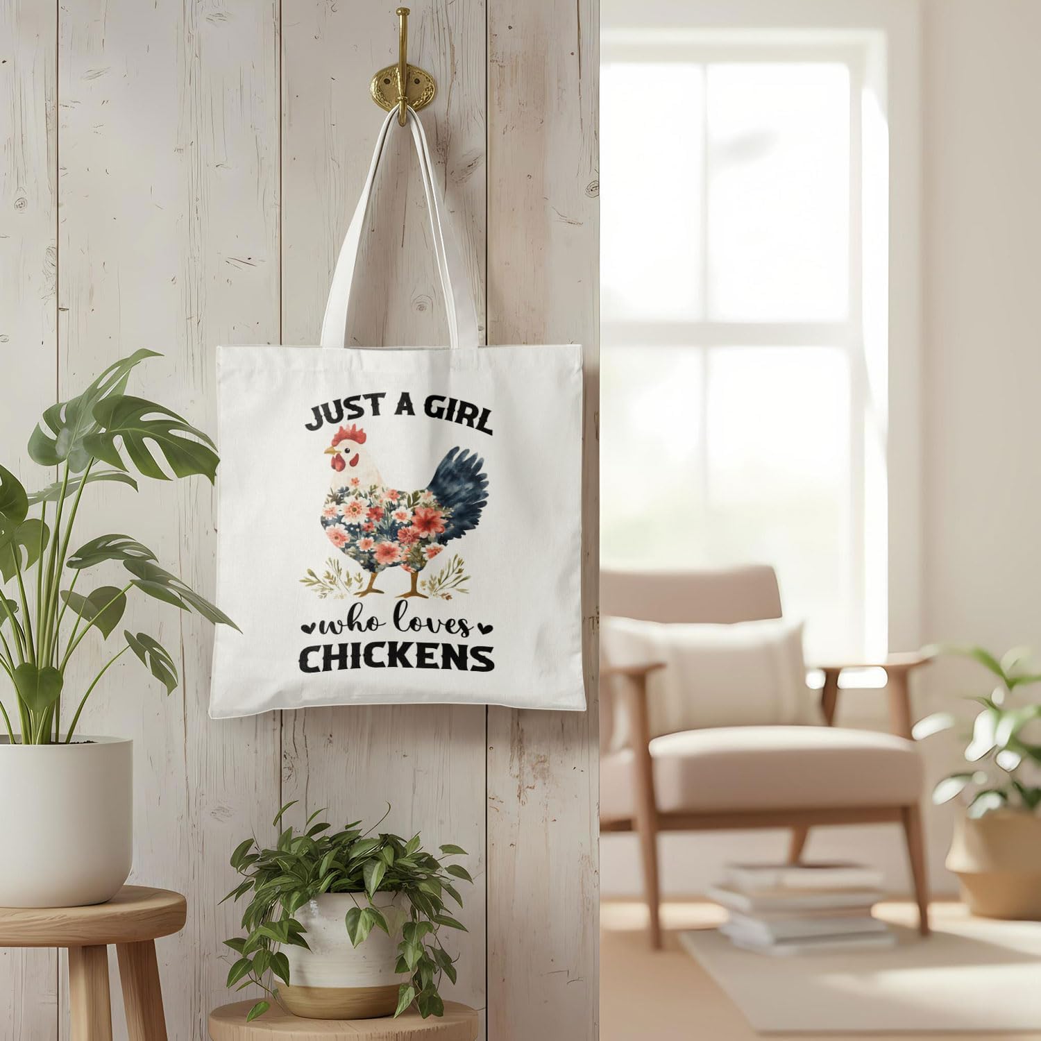 Themed Lover Gifts Canvas Tote Bags for Women, Just a Girl Who Loves... Reusable Grocery Shopping Bags image 3