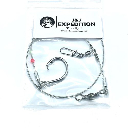 Miniatura 3 de Bull Rig - Equipo de pesca de acero pesado para peces rojos, tambor negro, tiburones