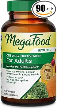MegaFood One Daily Iron Free Multivitamin for Adults, 90 Tablets