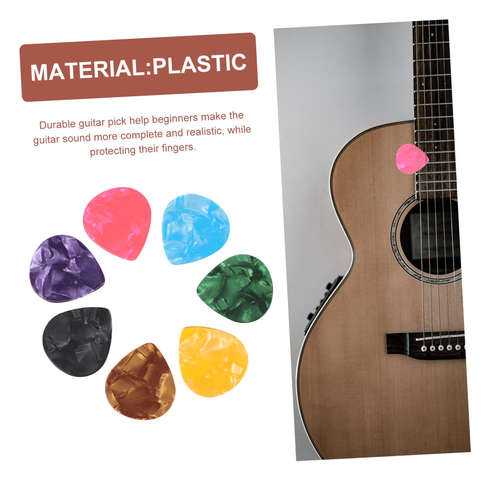 Abaodam 750 Piezas púa de guitarra prácticos accesorios de guitarra púa portátil para guitarra instrumentos musicales organos musicales guitarras bajo púas de guitarra ukelele Celuloide