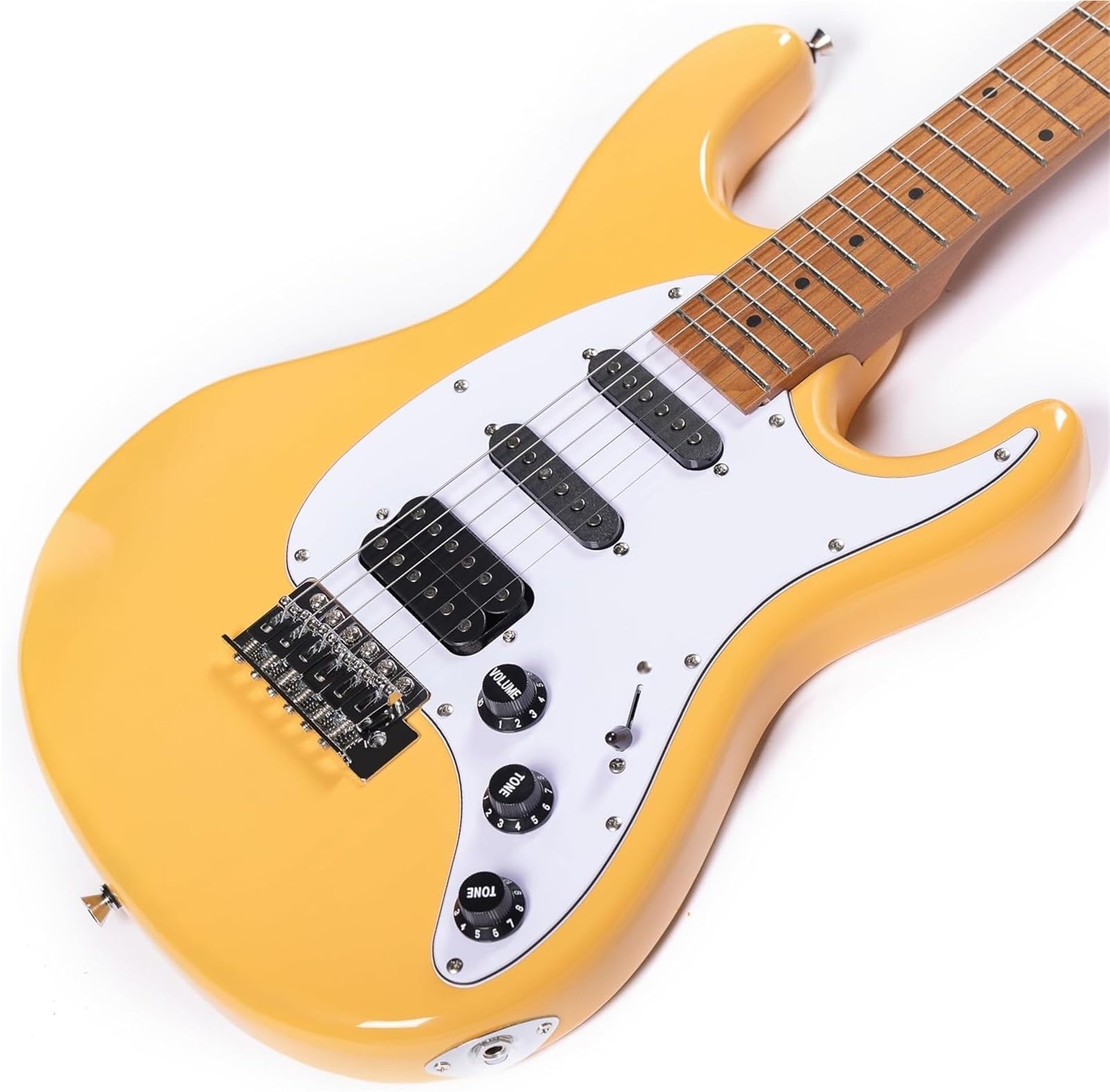 Gitara Elektryczna Gitara Elektryczna W Stylu Vintage Z Litym Pudłem Rezonansowym Idealna Dla Początkujących