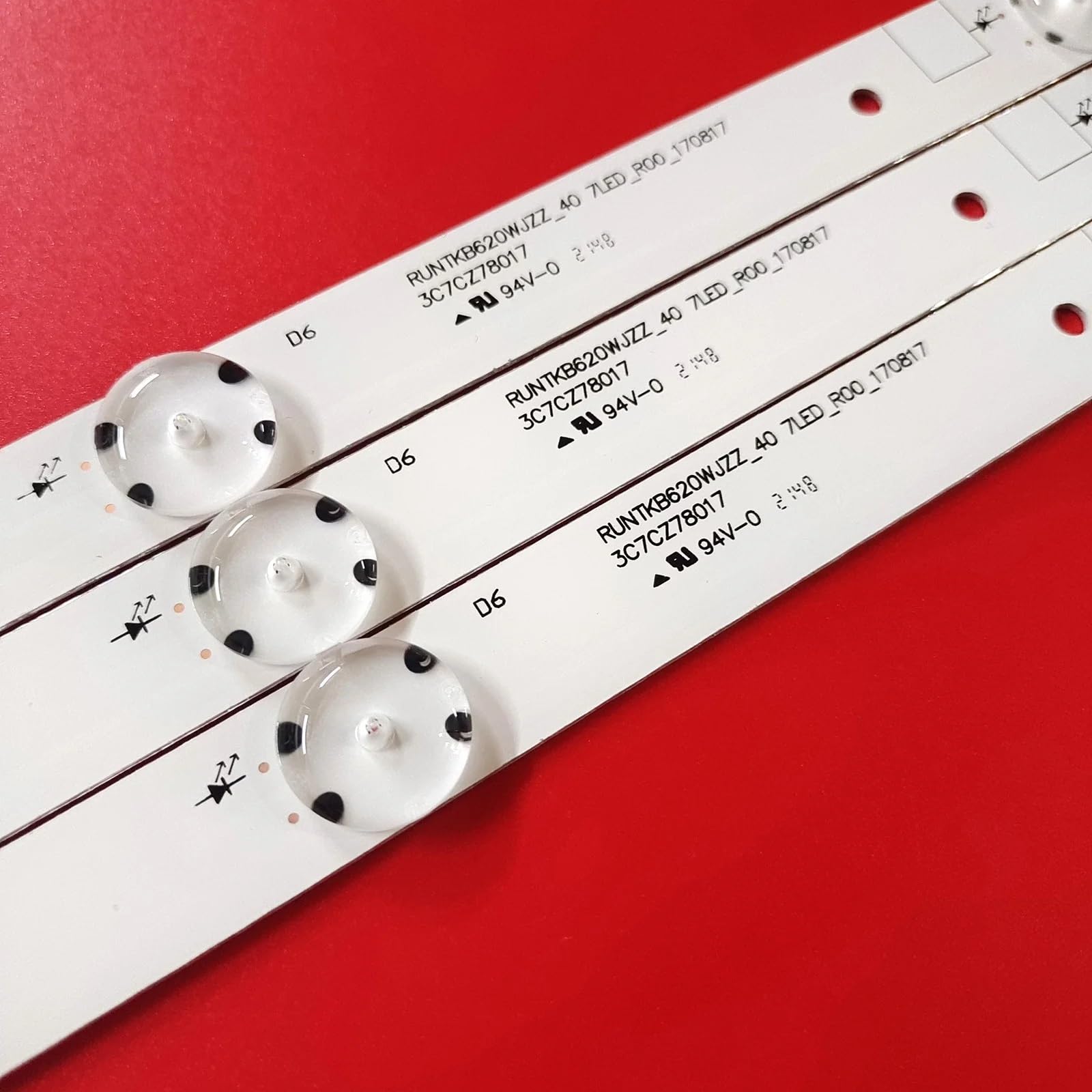Striscia di retroilluminazione a LED Compatibile for TV Sharp da 40" RUNTKB620WJZZ_40 7LED LC40SA5100M 40SA5100 40SA5200M 772mm