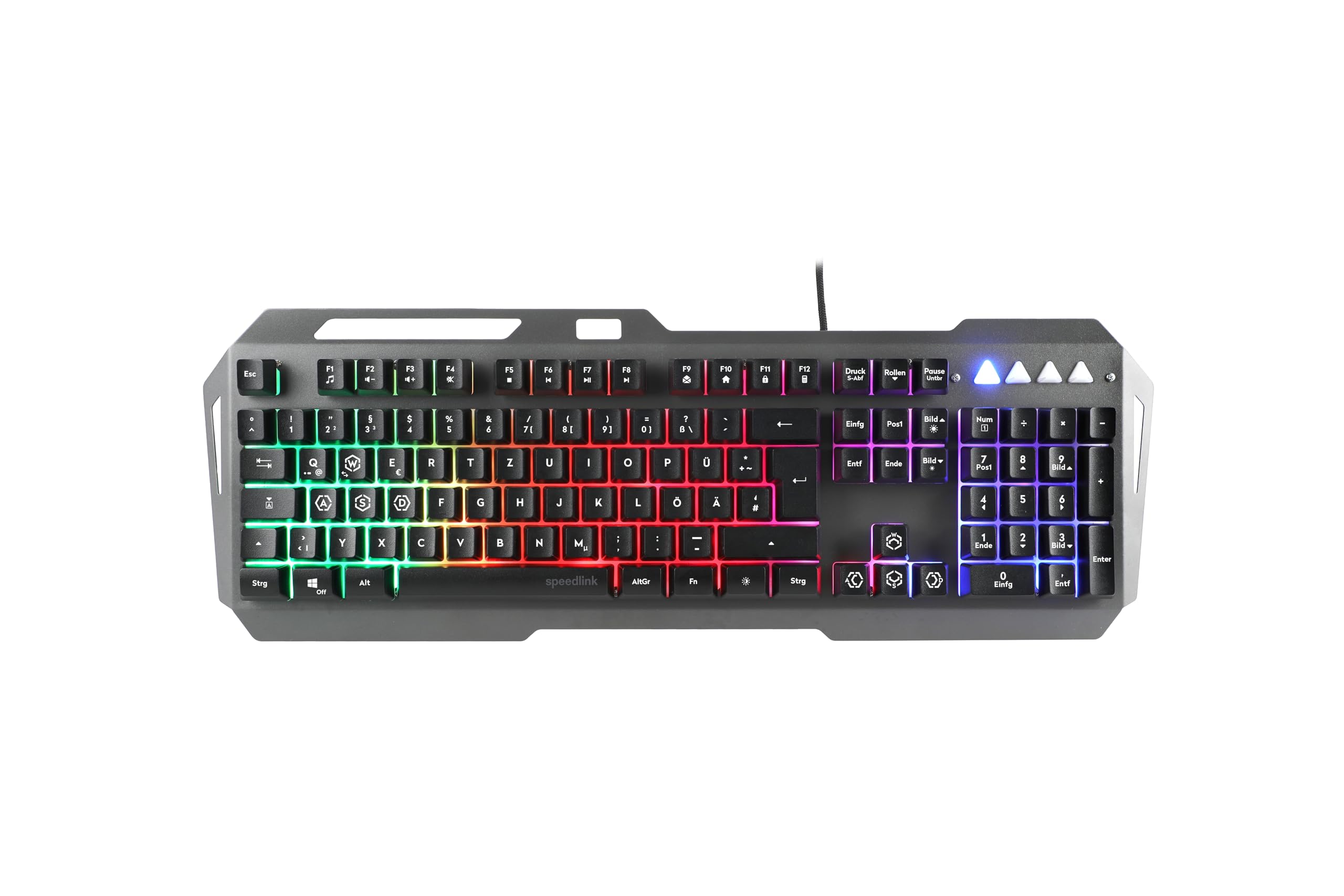 Speedlink LUNERA 4in1 Illuminated Gaming Set – set in quattro parti, con illuminazione, colore nero, layout DE