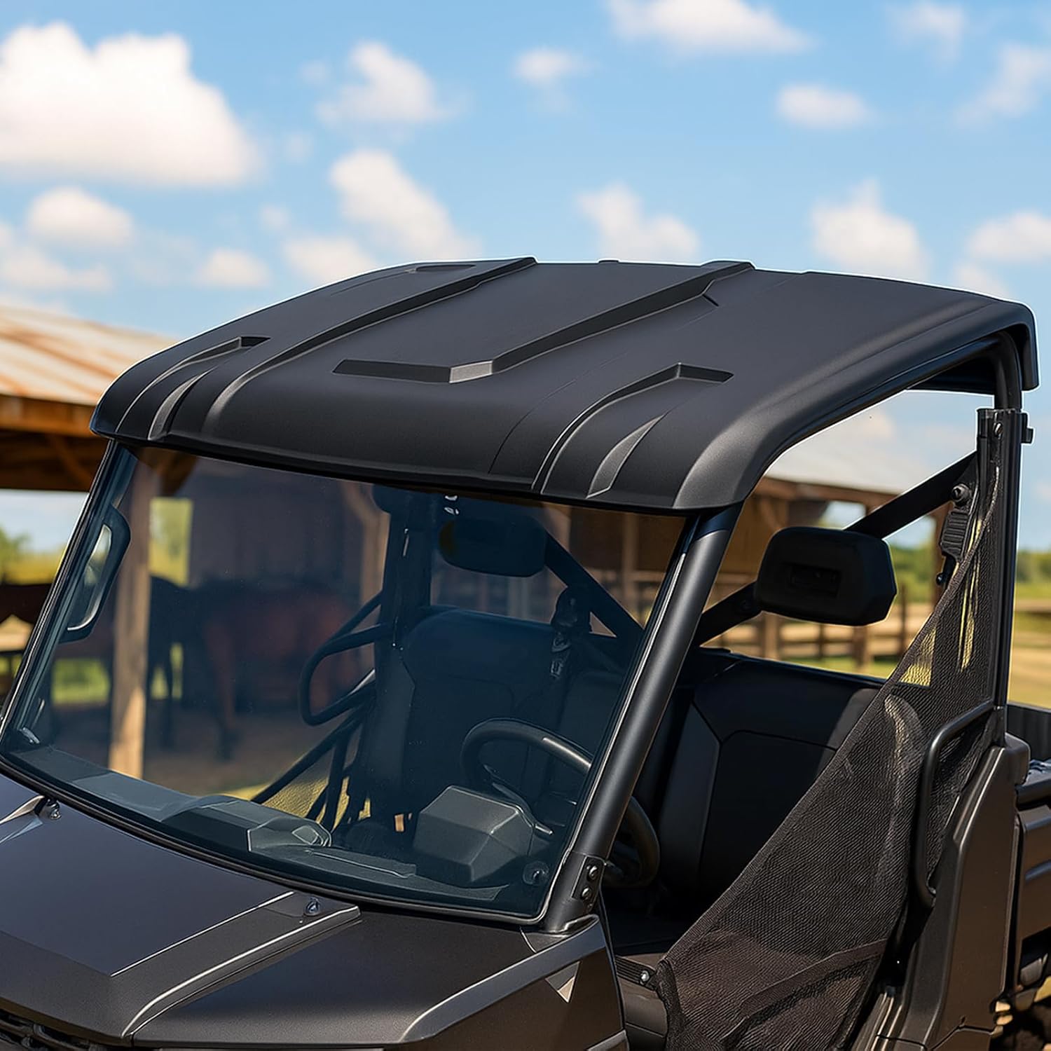 A & UTV PRO 3-Seat Sport Roof for 2017-2024 Polaris Ranger 1000 XP, 2-Piece Lock and Ride Plastic Hard Roof Top for 2013-2019 Ranger XP 900, 2020-2024 Polaris Ranger 1000, Replace OEM # 2882911