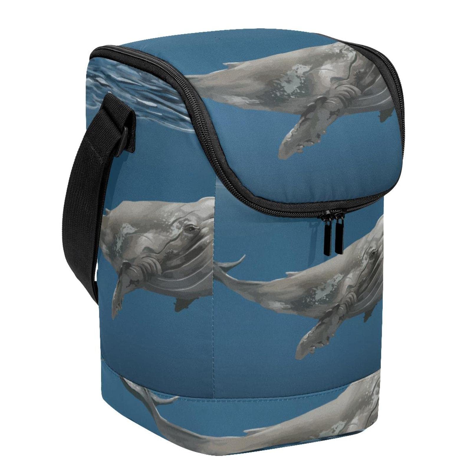 Fiambrera de ballena azul ideal para picnics familiares y almuerzos escolares