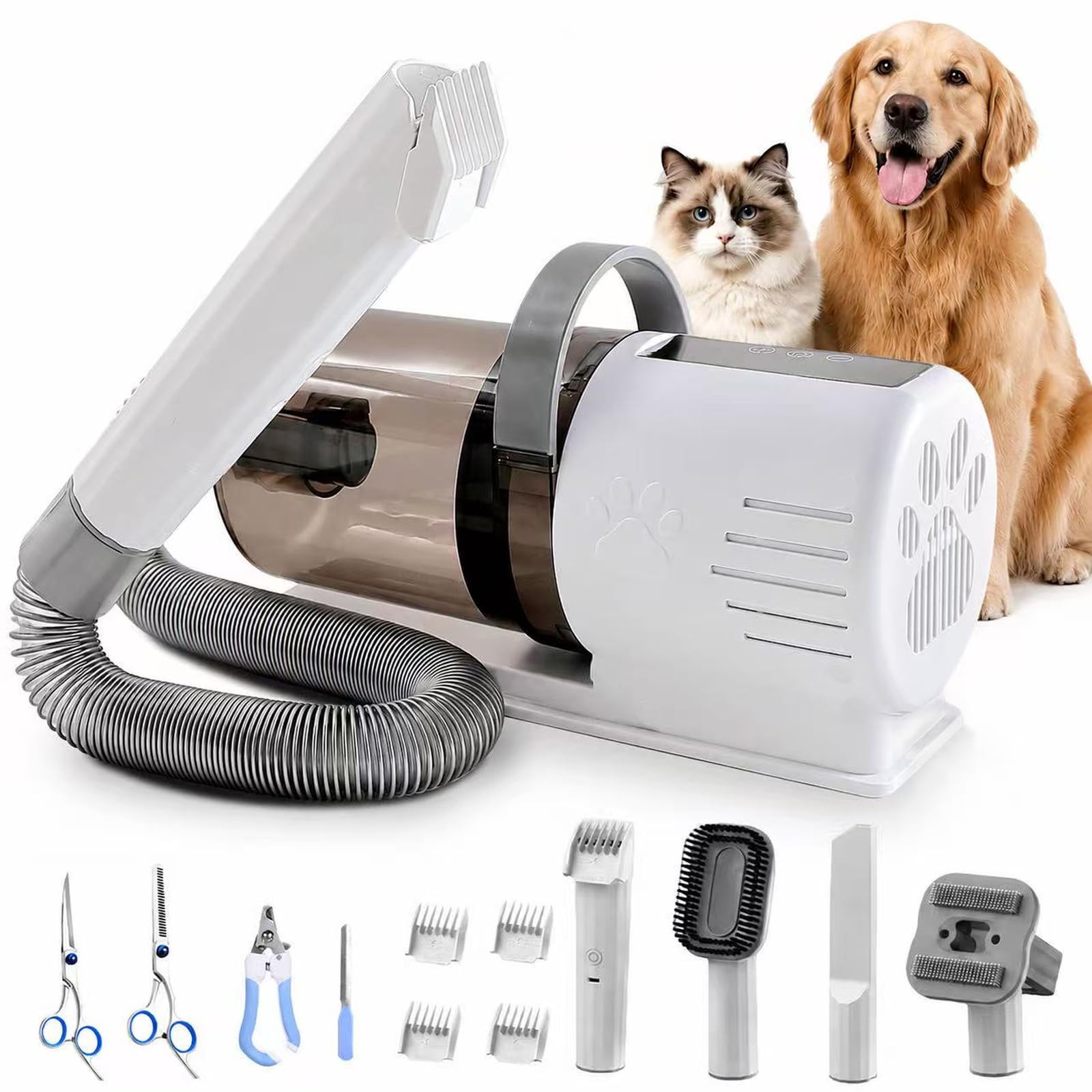 Dog Grooming Vacuum Kit - Hair Clipper & Brush -1 Dog Grooming Vacuum Kit - Hair Clipper & Brush -1