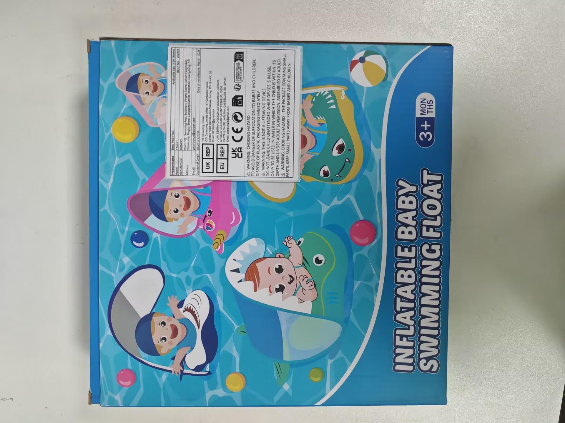 Aufblasbarer Babyschwimmring (0-6 Monate), Babyschwimmring mit Sitz (6-12 Monate), Schwimmring für Kleinkinder, Schwimmring für Neugeborene (6-12-36 Monate)