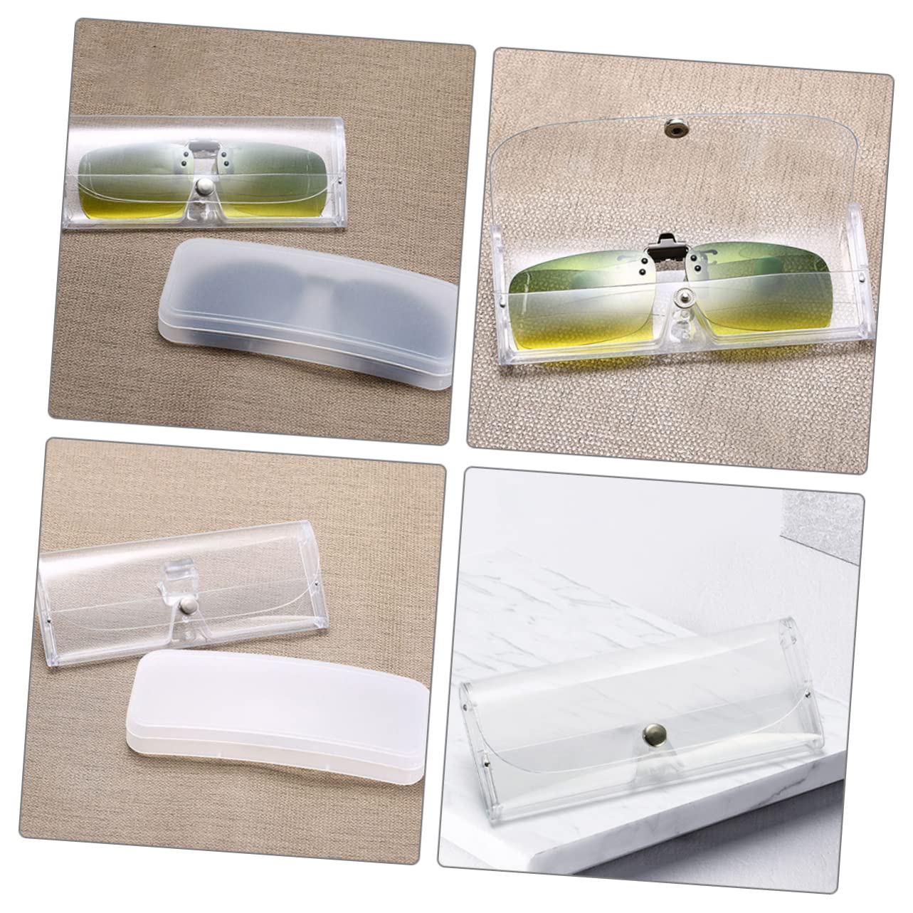 PACKOVE Brillenetui Transparente Sonnenbrillentasche Aufbewahrungsboxen Für Brillen Sunglass Case Brillen Aufbewahrungsbox Etui Für Brillen Damen Klare Lesebrille Pvc