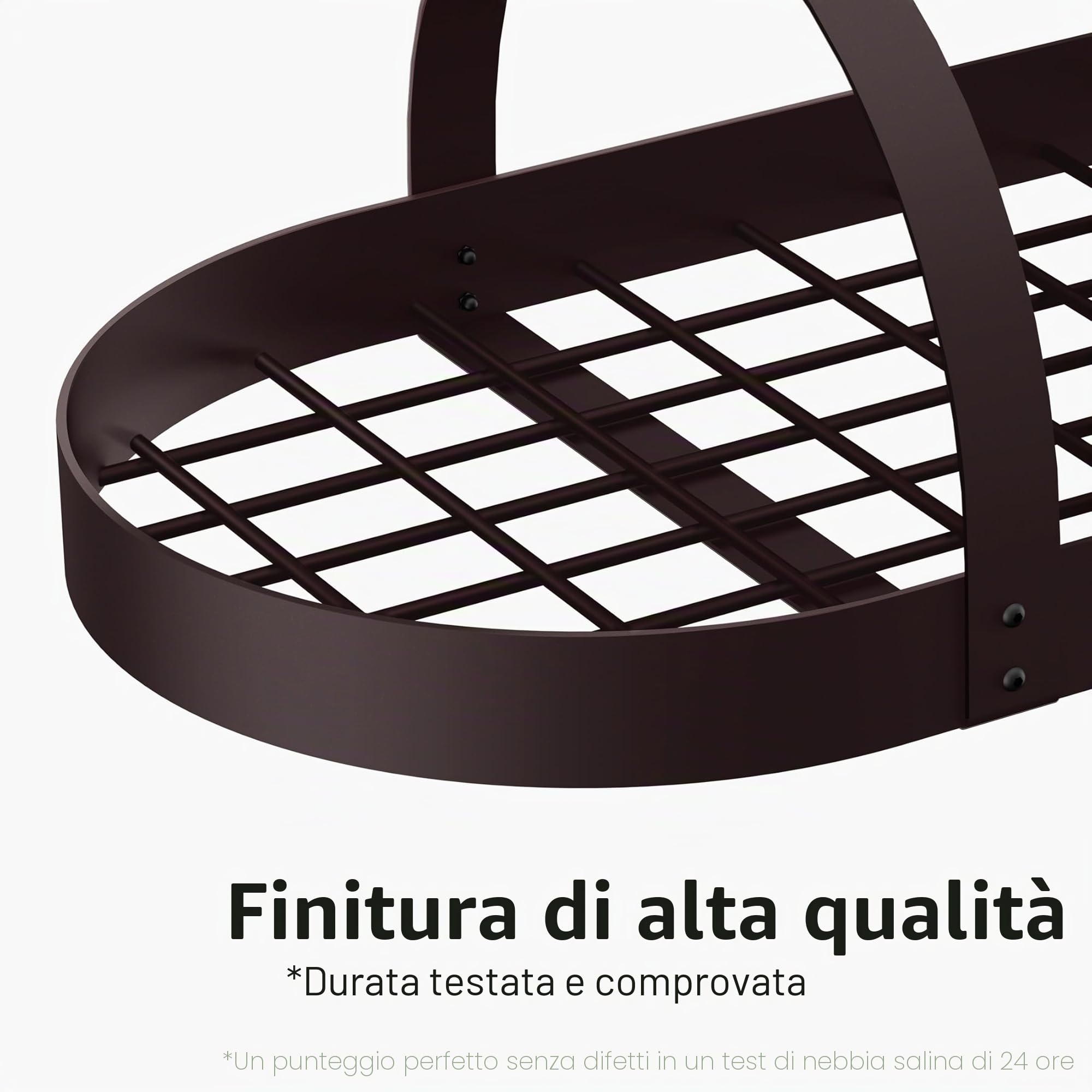 KES Porta Padelle e Pentole da Soffitto Porta Pentole da Cucina Salvaspazio con 20 Ganci per L'archiviazione e L'organizzazione della Cucina Mensola 85CM Bronzo Oliato, KUR221S85-OB