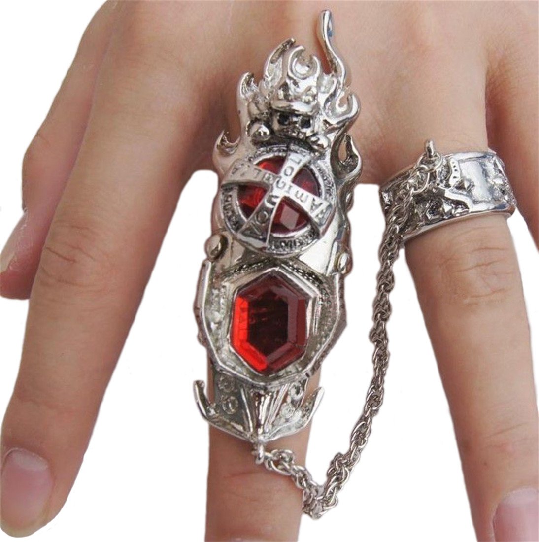 Nuoqi Anime Reborn Metal Finger Rotating Armor Vongola Cosplay Ring MJ50B