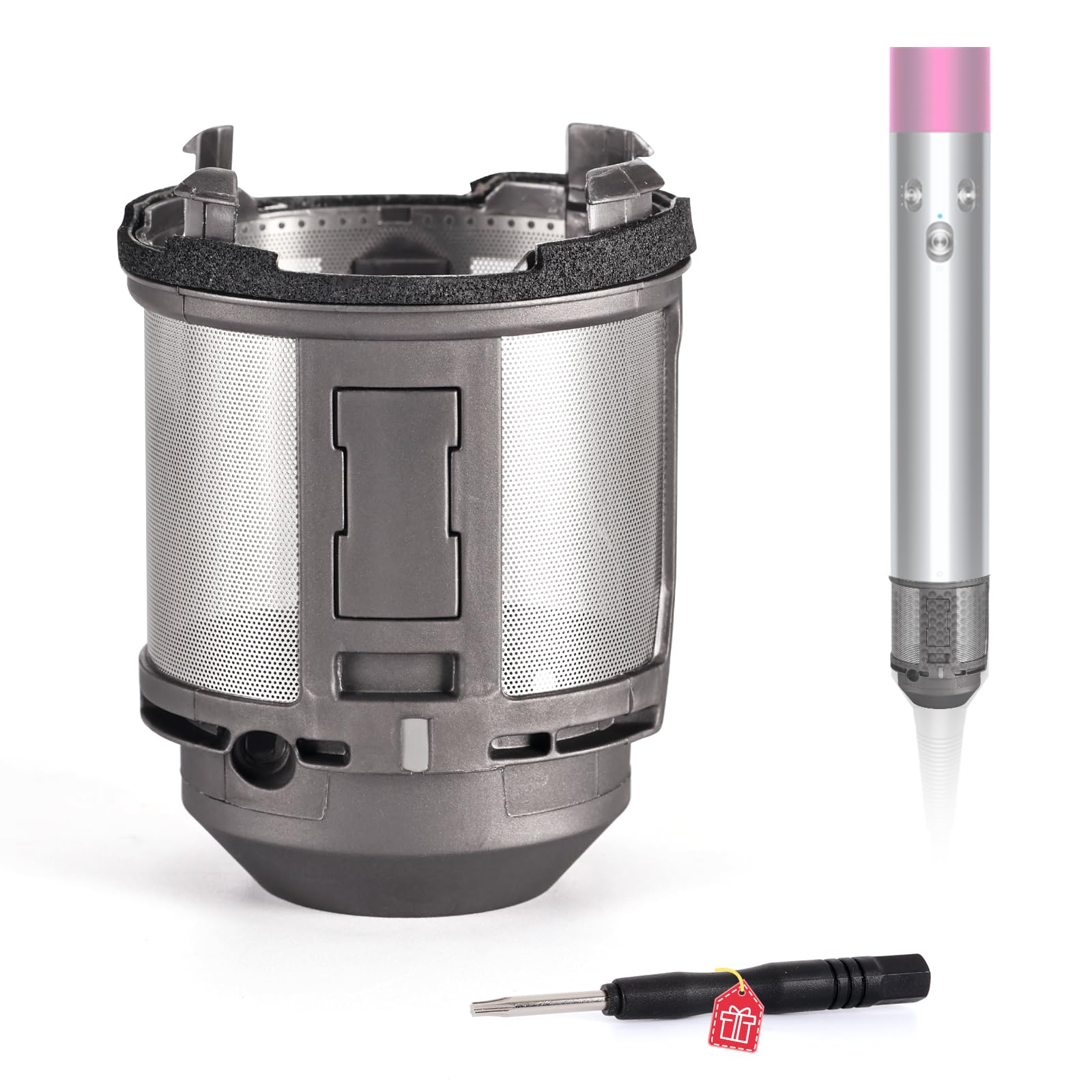Inner Filter Compatible with Dyson Airwrap Hair Styler HS01 HS05 Models, Curling Iron Inner Strainer Hair Styler Filter Replacement Parts