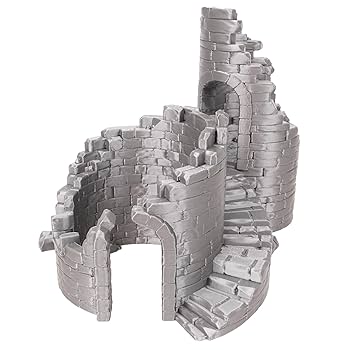 その他 Terrain - Tower, Ruin Castle Tower Ruin – Tabletop Terrain
