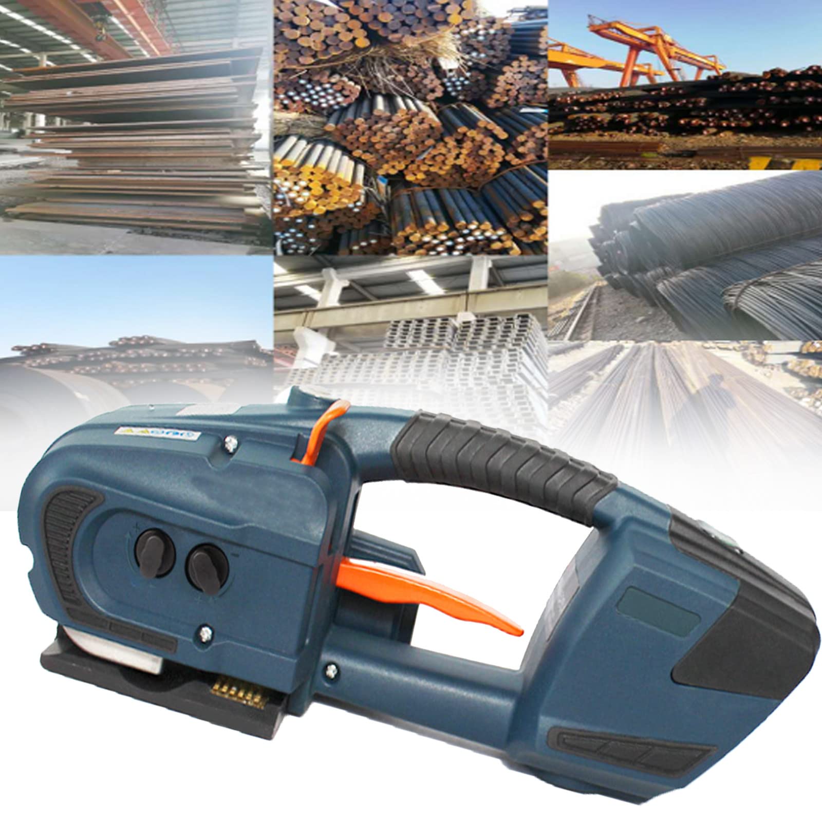 Aserzenith 1 Electric Strapping Machine, Portable Hot Melt Strapping Machine, For Steel And Plastic/Pp Straps 3-6Mm Wide, For Woodworking, Logistics, Agriculture, Packaging